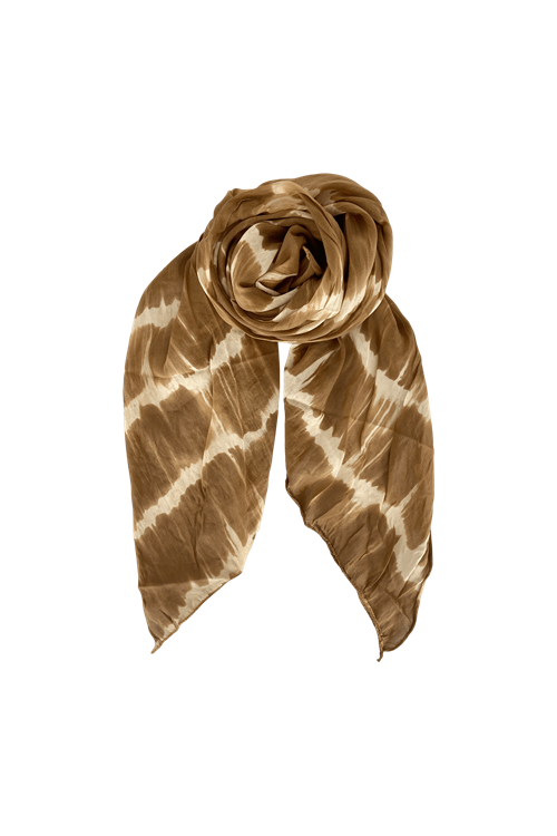 Black Colour Elia Batik Scarf Brun 208175FR 